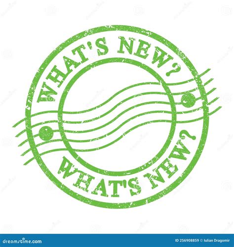 What`s New Text Written On Green Postal Stamp Stock Illustration