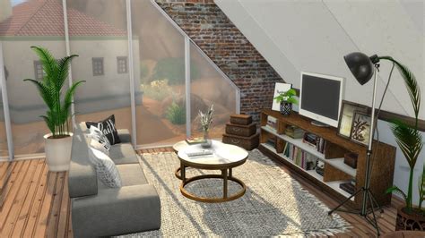 The Sims 4 Attic Apartment With Sewing Workroom Speed Build Lots