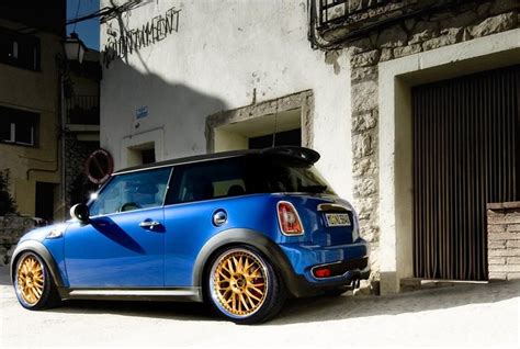 Mini Cooper S Blue And Black With Gold Wheels By Bbs Tuning In 2023