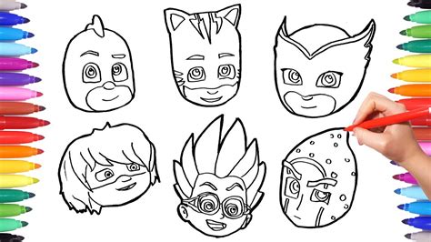How To Draw All Pj Masks Faces Pj Masks Characters Pj Masks