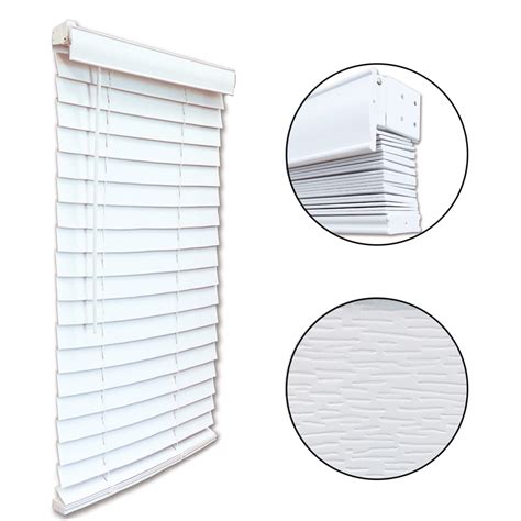 Chadwell Supply 2 Cordless Faux Wood Blind 34x72 White