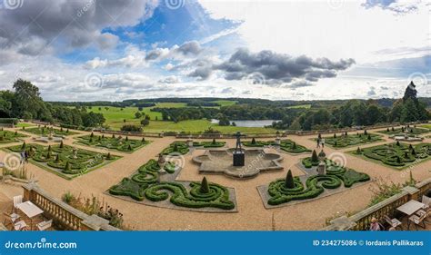 Panoramic View Of Harewood House Harrogate 18th Century Stately Home In