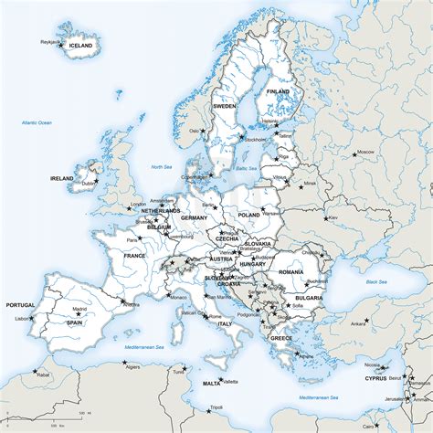 Vector Map Of Europan Union Post Brexit One Stop Map