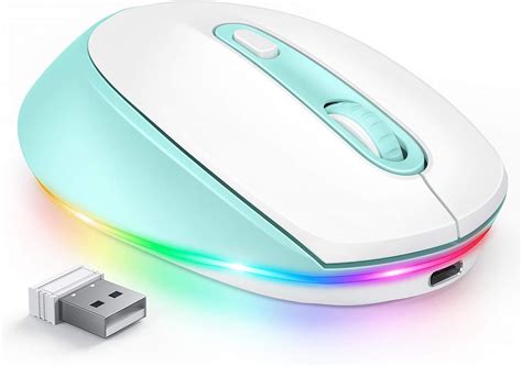 Seenda Ultra Silent Rechargeable Light Up Mouse With Usb Receiver