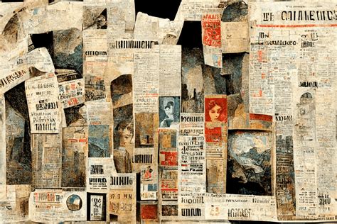 Vintage Newspaper Collage Graphic By Winter Snow · Creative Fabrica