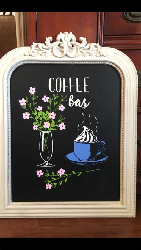 Coffee Bar Coffee Chalkboard Chalkboard Art Chalk Design Sign Design