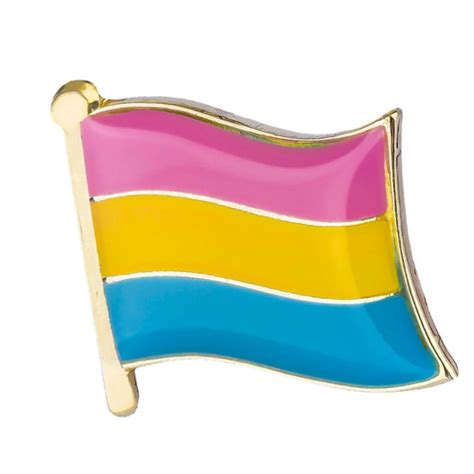 Rainbow Flag Pansexual Pride Enamel Lapel Pin Badge Brooch Lgbt Gay Pride Peace Bnwt New