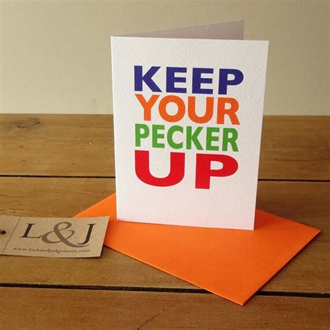 Get Well Soon Card Keep Your Pecker Up By Luckjudgementcards
