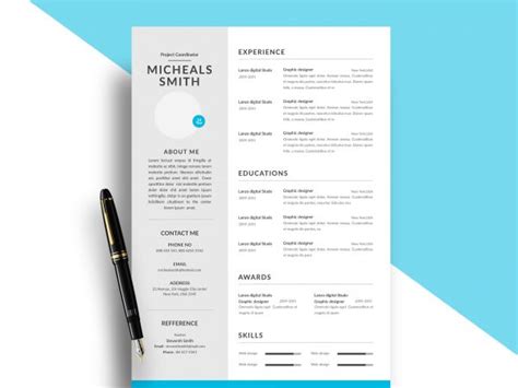 modern psd resume template free in 2024 resumekraft