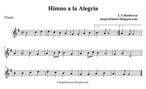 Anaprofemusic Partitura Himno A La Alegría
