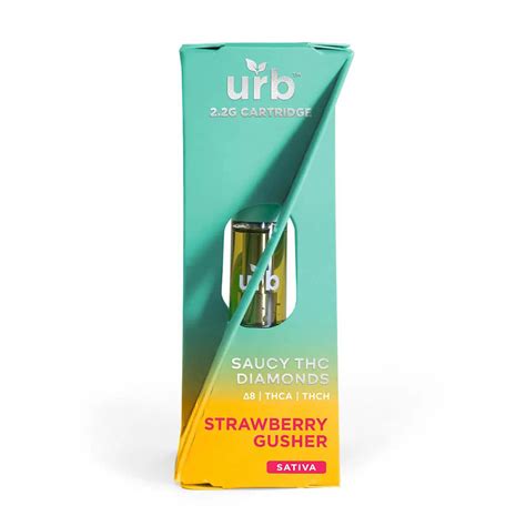 Urb Saucy Thc Diamonds Strawberry Gusher Sativa 22g Cartridge Cbd Pharm