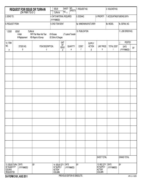 Da Form 3161 Fill Out And Sign Printable Pdf Template Signnow