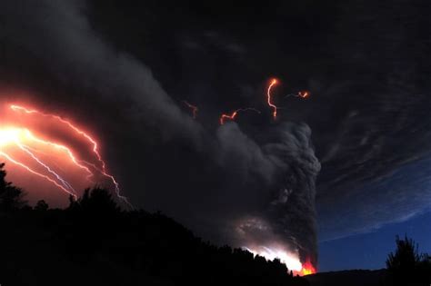 Erupting Volcano In Chile Puts On Lightning Display And Drops Ash On