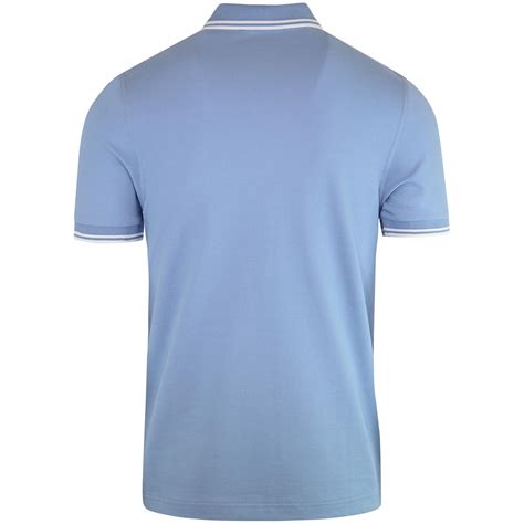 Fred Perry M3600 Retro Mod Twin Tipped Polo Shirt In Sky