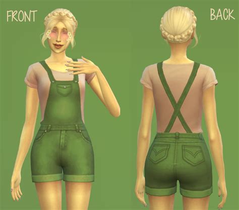 Sims 4 Ccs The Best Short Overalls By Amylet