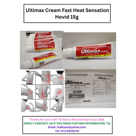 💥original💥 Ultimax Cream Fast Heat Sensation Hovid 15g Shopee Malaysia