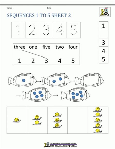 Preschool Number Worksheets Sequencing To 10 Free Printable