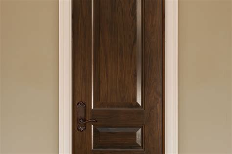 Interior Door Custom Single Solid Wood With Dark Walnut Finish Classic Model Gdi 611c