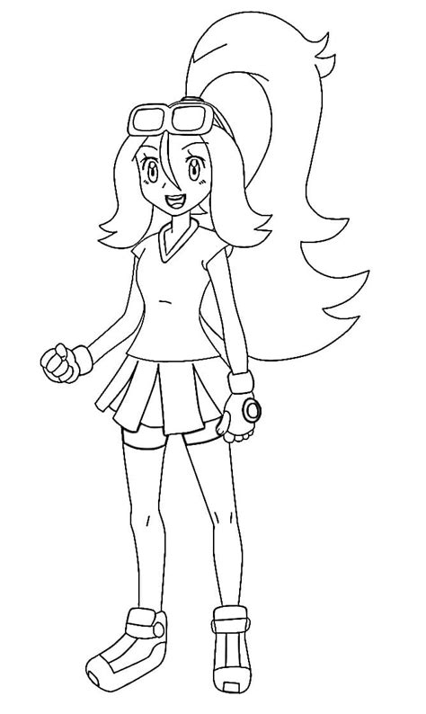 Happy Korrina Pokemon Coloring Page Download Print Or Color Online