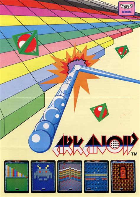 Arkanoid Flyer Arcade Retro Games Poster Retro Arcade Games