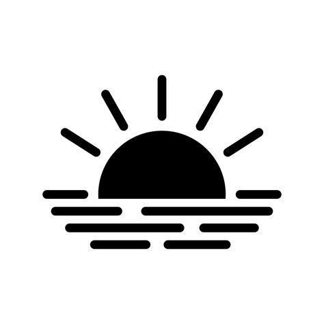 Sunset Black And White Vector Art Icons And Graphics For Free Download