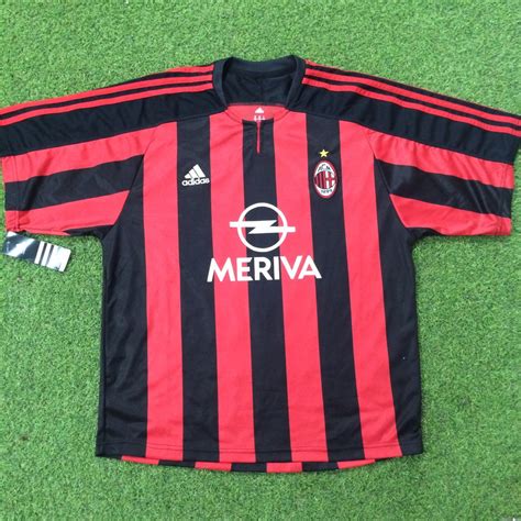 9' di natale, 31' shevchenko, 53' aut. Jual Jersey Retro AC Milan Home 2003-2004 Meriva Grade AAA ...