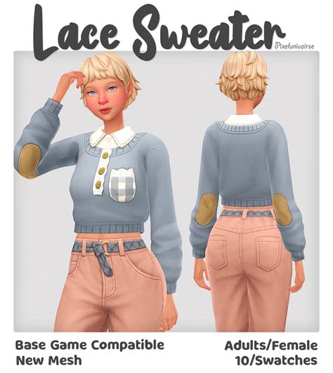 Sims 4 Lace Sweater Micat Game