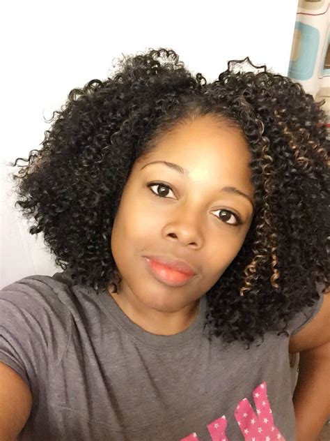Water wave curls are not heavy at. Crochet Braids with Model Model Glance braiding hair in ...