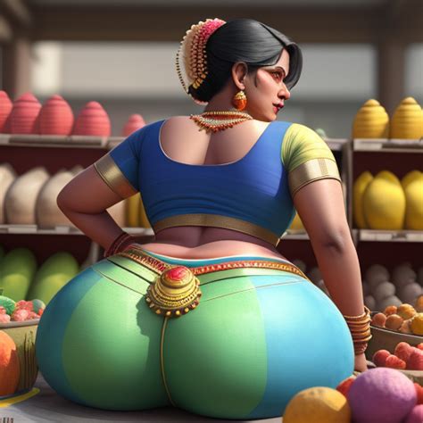 Ai Created Pictures South Indian Aunty With A Huge Ass Bending Over