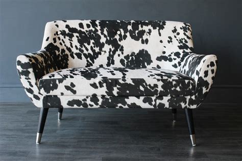 Faux Cowhide Vintage Style 2 Seater Sofa Sofas And Armchairs