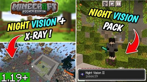 X Ray Texture Night Vision Pack For Minecraft Pe 119 Creepergg