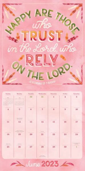 The Illustrated Bible Verses Calendar 2023 Printable Pelajaran