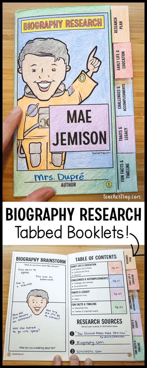Mae Jemison Biography Research Booklet Teaching Comprehension