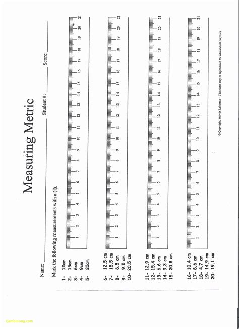 Metrics And Measurement Worksheet Answers