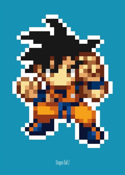 Dragon Ball 8 Bit Goku Dragonball Z 8 Bit Pixel Art Perler Bead