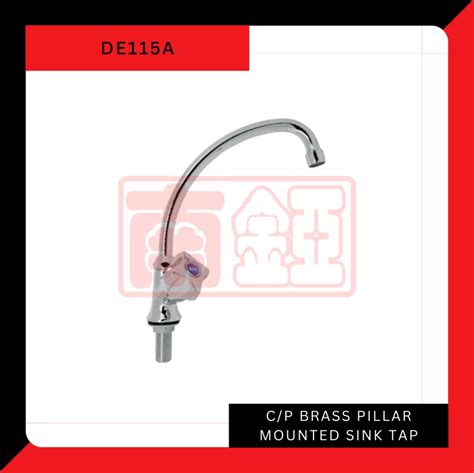 de115a cp brass pillar mounted sink tap sanitary wares faucets faucets tap selangor
