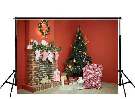 7x5ft Christmas Photography Backdrops Christmas Tree And Four T