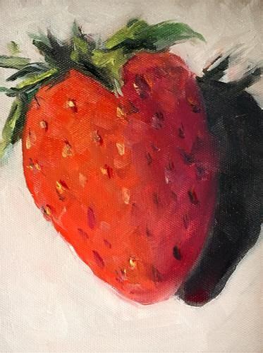 Daily Paintworks Strawberry Original Fine Art For Sale Susan