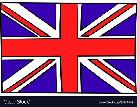 Great Britain Flag Icon Cartoon Royalty Free Vector Image
