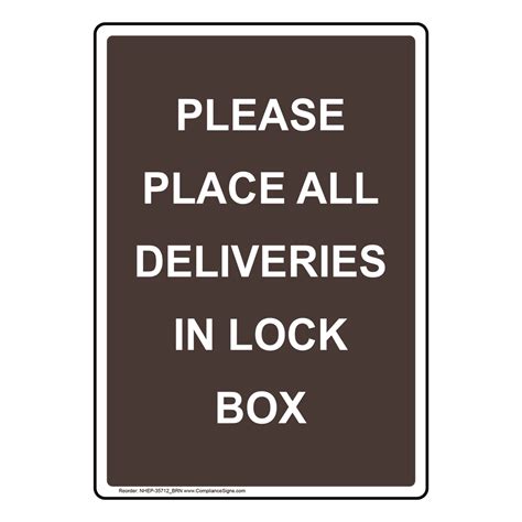 Portrait Ups Parcel Delivery Drop Off Box Sign Nhep 35708