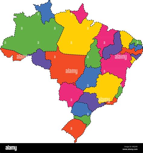 Political Map Of Brazil Stock Vector Image Art Alamy