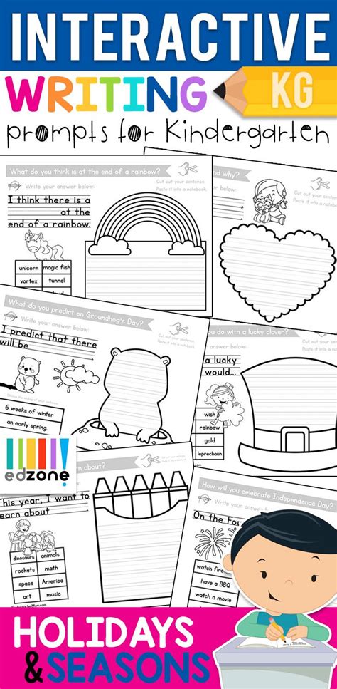It gets the ball rolling for them, and inspires them to build their storylines. Kindergarten Writing Prompts! Guided Writing for Holidays ...