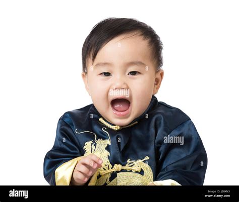 Chinese Baby Screaming Stock Photo Alamy