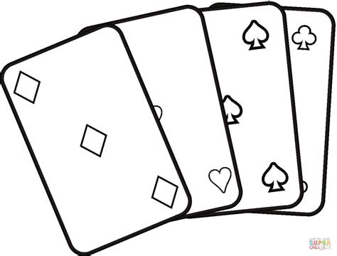 Our free coloring pages for adults and kids, range from star wars to mickey mouse. Playing Cards coloring page | Free Printable Coloring Pages