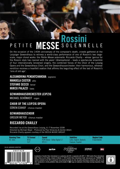 Rossini Petite Messe Solennelle Euroarts