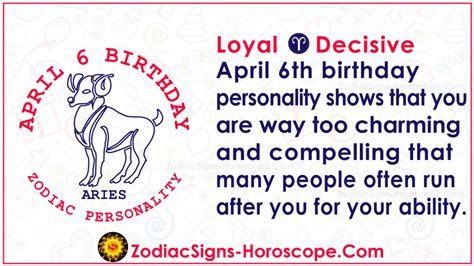 April 6 Zodiac Aries Horoscope Birthday Personality And Lucky Things