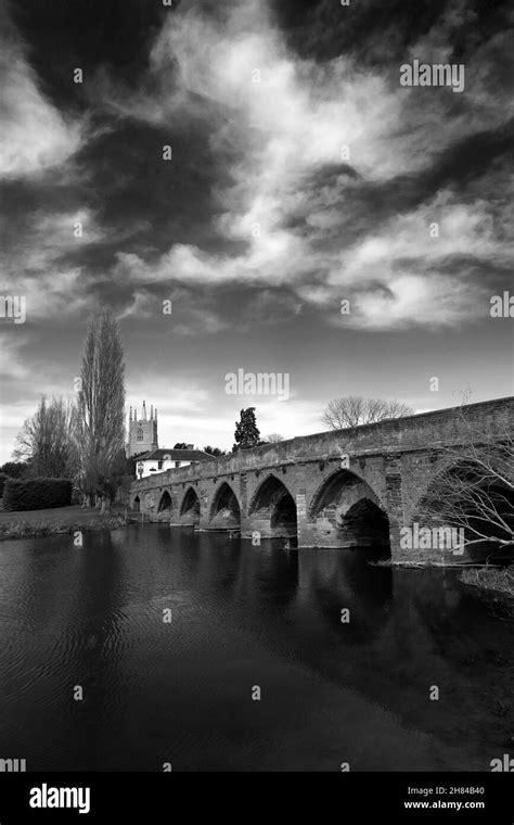 Bridge Over The River Great Ouse Great Barford Village Bedfordshire