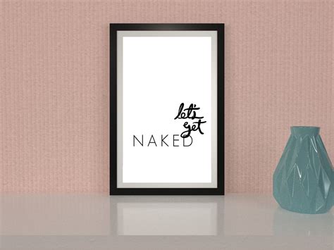 Lets Get Naked Typography Print Text Font Modern Art Etsy My XXX Hot Girl