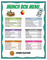 Photos of Examples Of School Lunch Menus