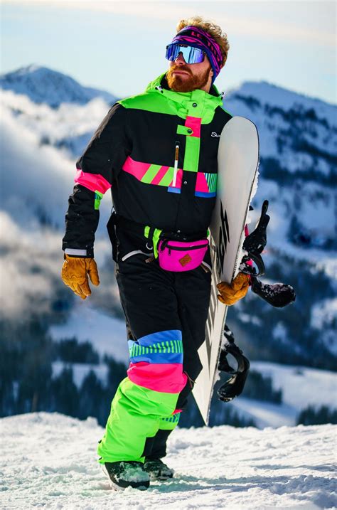 Mens Retro Black Ski Suit The Steep And Deep